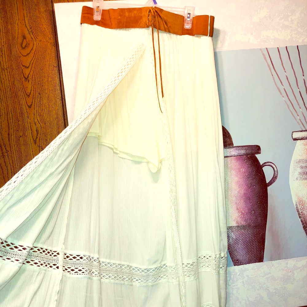 Skort (shorts under a split skirt)